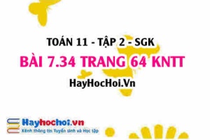 Bài 7.34 trang 64 Toán 11 tập 2 Kết nối tri thức